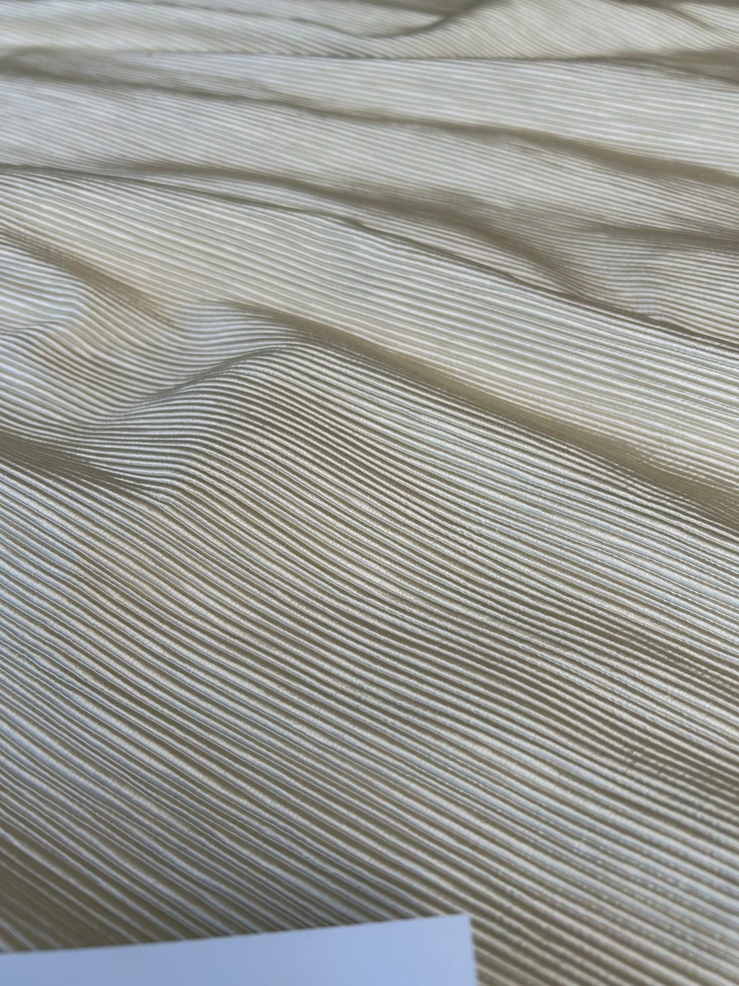 Tapestry Silk Ottoman Wide Ribbed Champagne White MSRP USD 600+/Yard