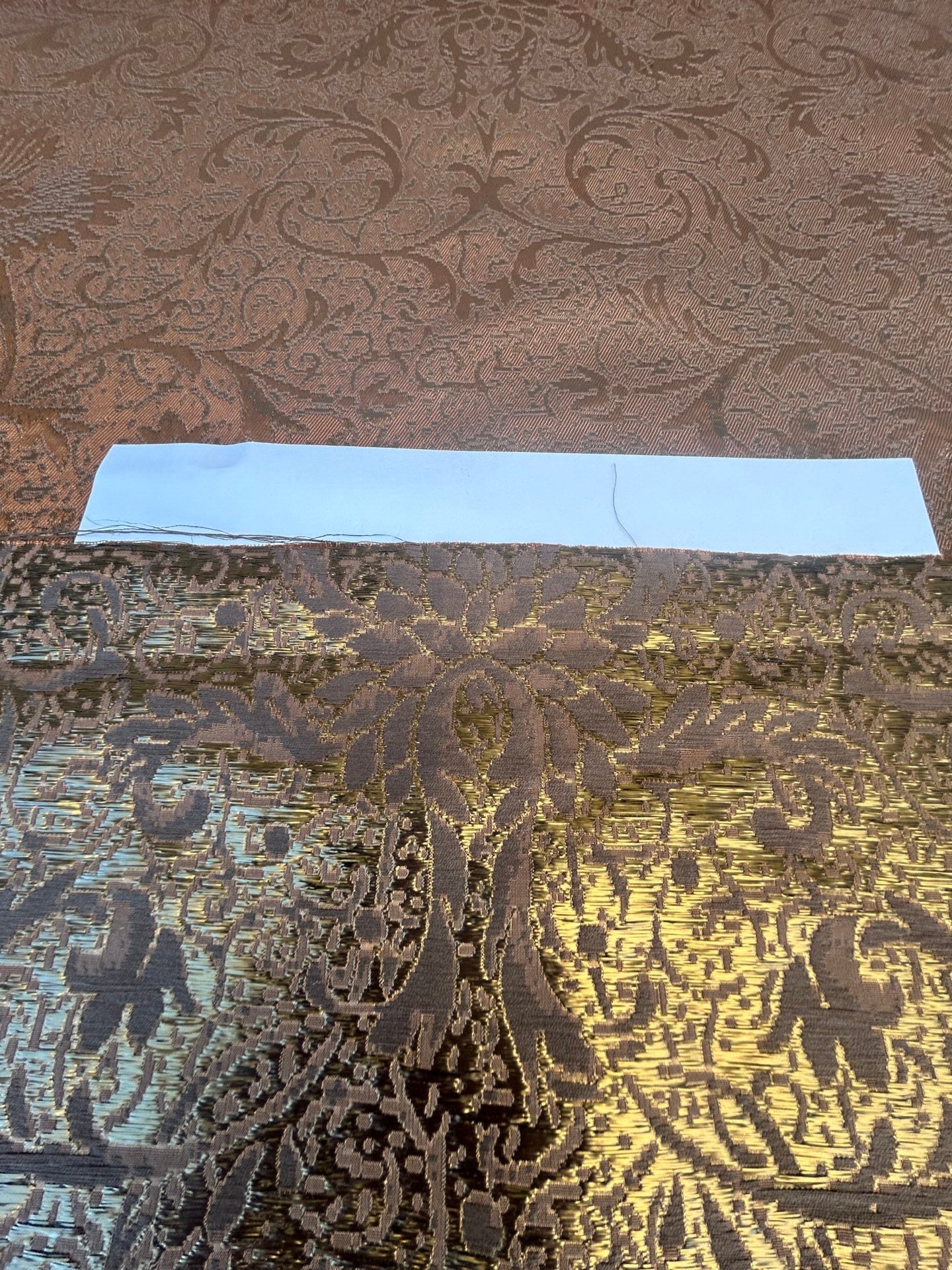 by yard Boboli Garden Silk Damask Italian Metallic Deep Copper Reddish Bronze MSRP USD 568/yard