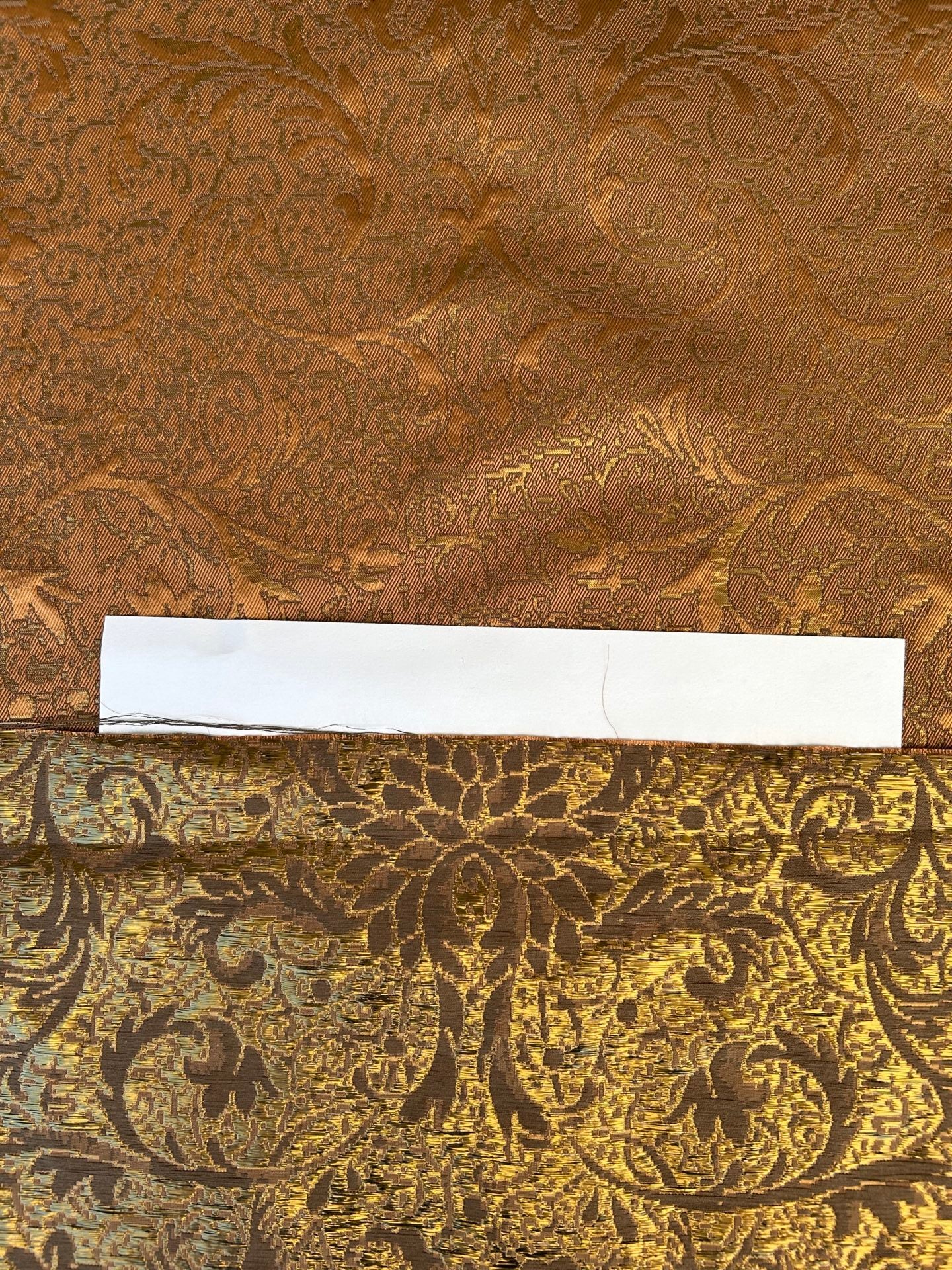by yard Boboli Garden Silk Damask Italian Metallic Deep Copper Reddish Bronze MSRP USD 568/yard