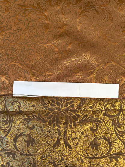 by yard Boboli Garden Silk Damask Italian Metallic Deep Copper Reddish Bronze MSRP USD 568/yard