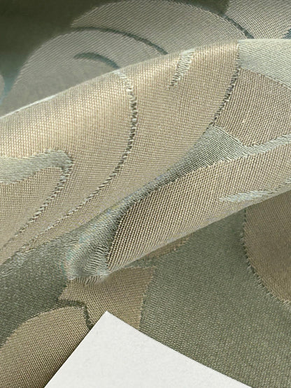 By yard Republica Silk Cotton Damask Renaissance Classy Ice Blue Green  MSRP USD 500+/yard