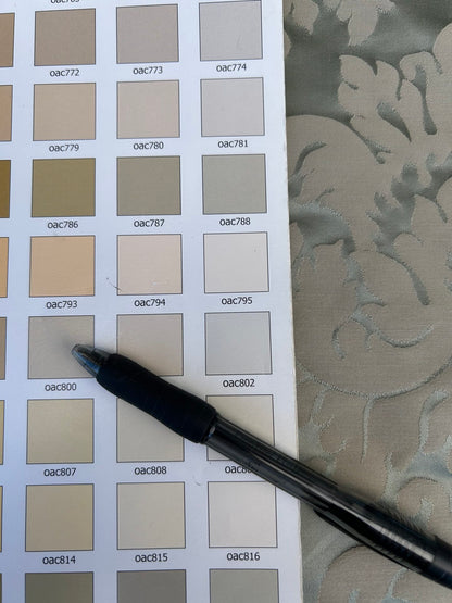 By yard Republica Silk Cotton Damask Renaissance Classy Ice Blue Green  MSRP USD 500+/yard