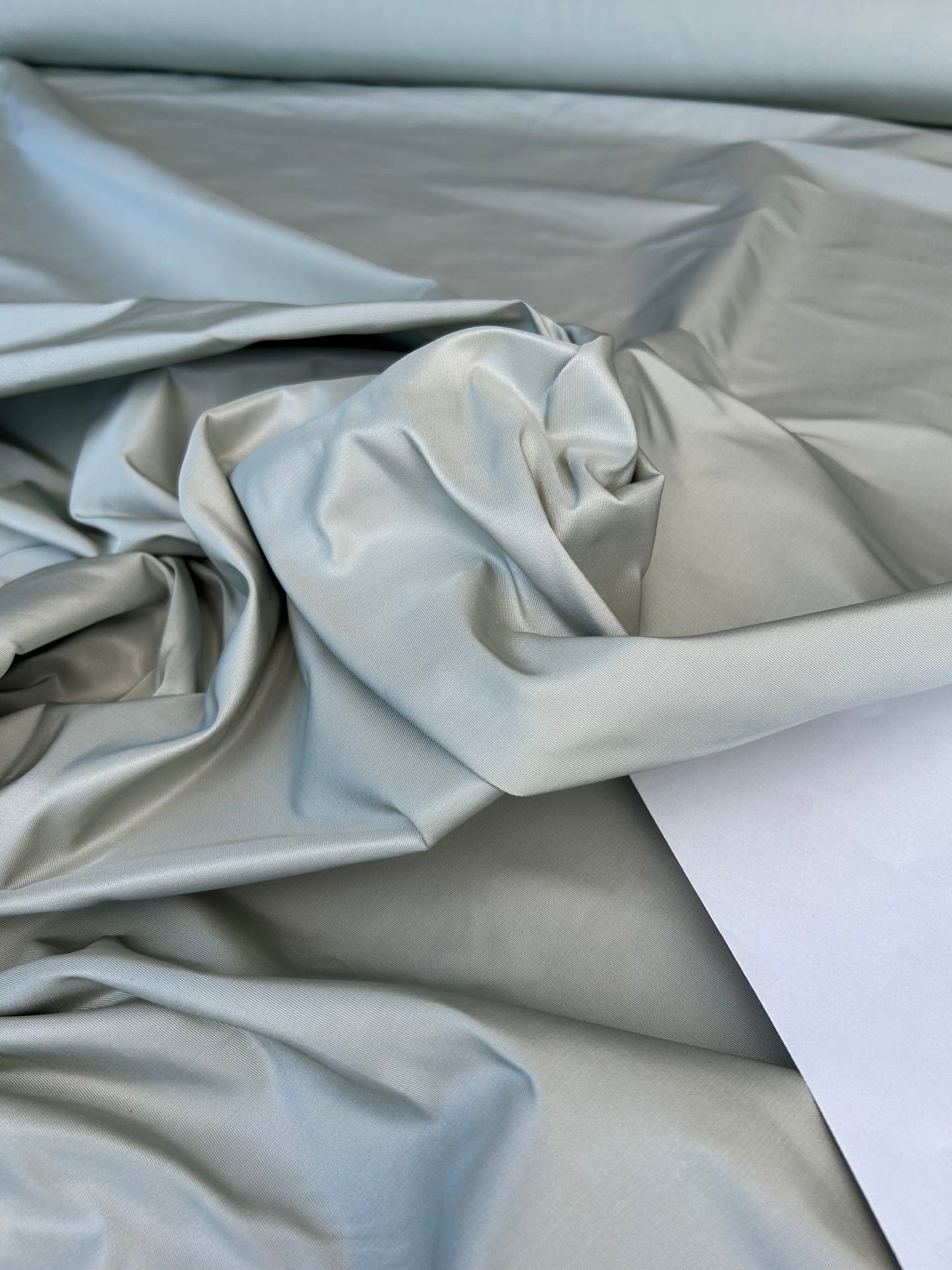 Corringham High End 100% Silk Faille Powder Blue Thick Crisp MSRP USD 400+/yard