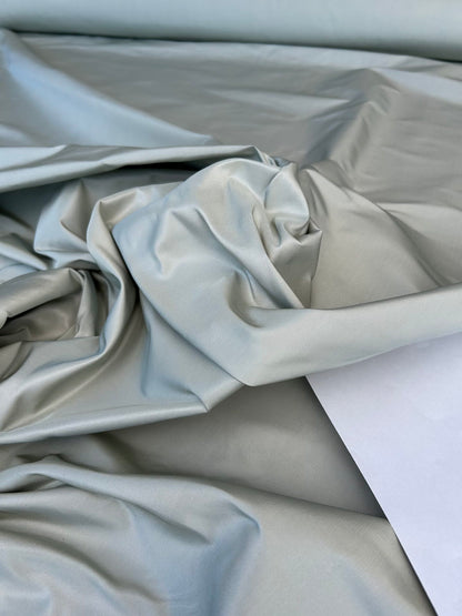 Corringham High End 100% Silk Faille Powder Blue Thick Crisp MSRP USD 400+/yard