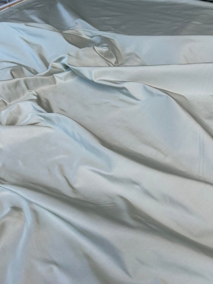 Corringham High End 100% Silk Faille Powder Blue Thick Crisp MSRP USD 400+/yard