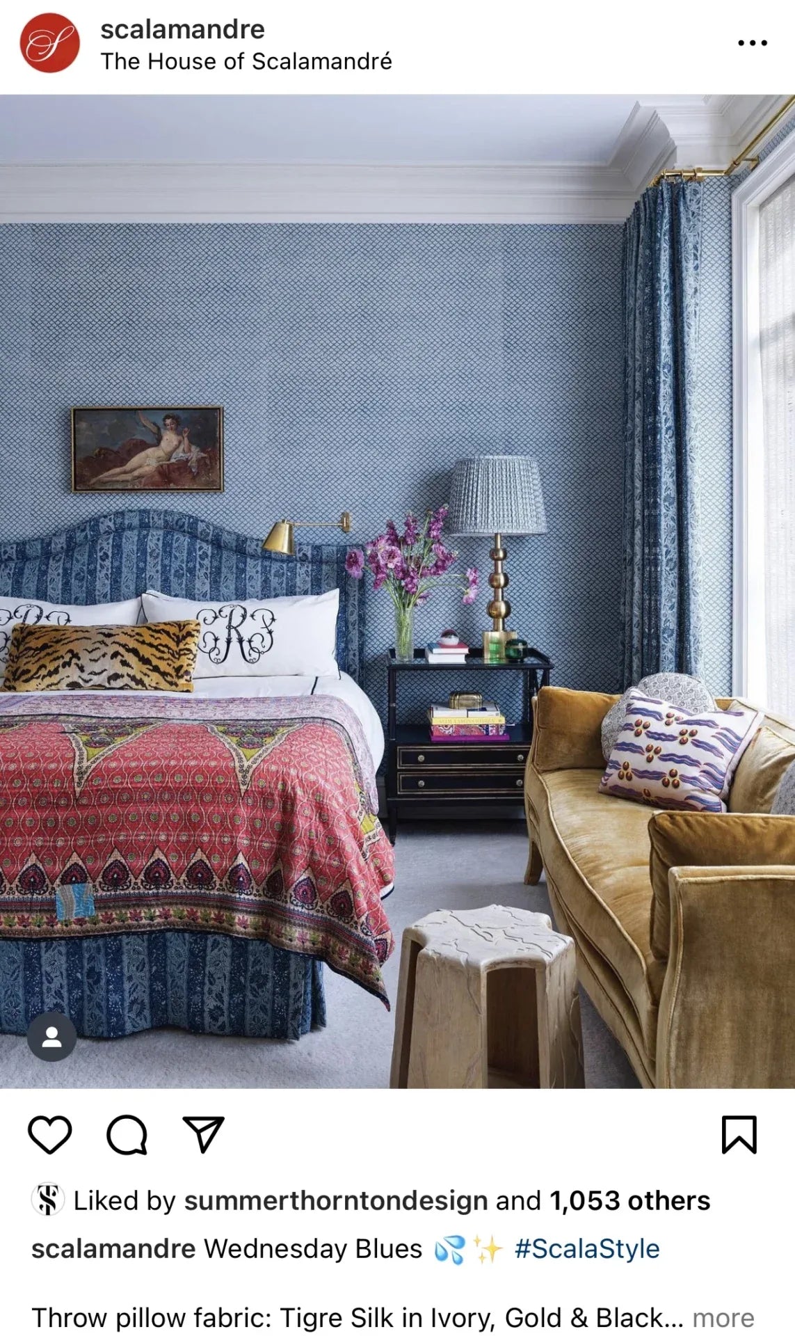 Scalamandre Poseidon Indigo, Deep Blue Neutral Fish Scale Ocean Wave MSRP USD184/Y