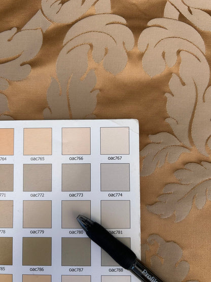 By yard Republica Silk Cotton Damask Renaissance Classy Pumpkin Spice Orange MSRP USD 500+/yard