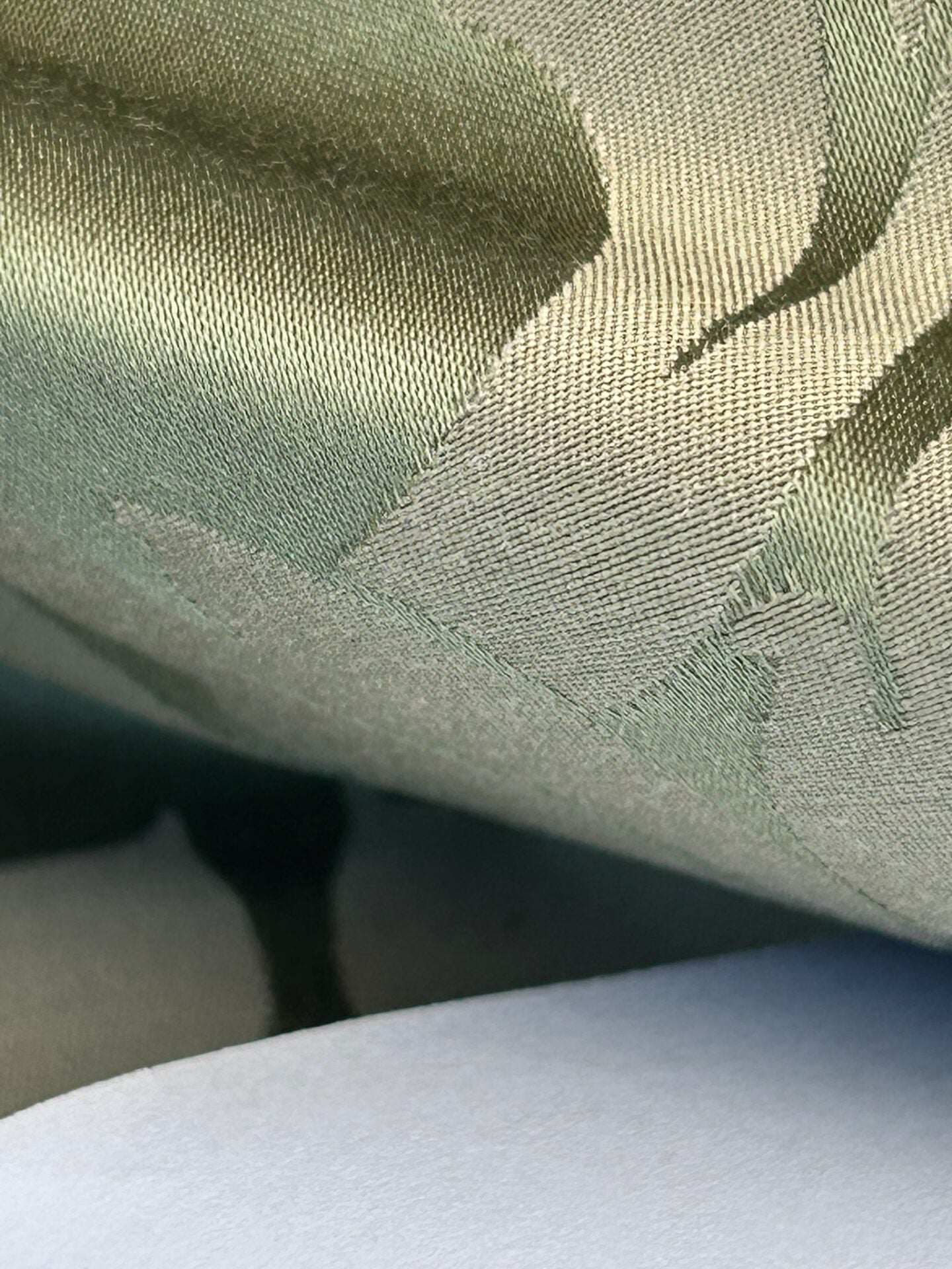 By yard Republica Silk Cotton Damask Renaissance Classy Ice Meadow Green  MSRP USD 500+/yard