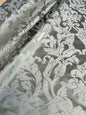 By yard Republica Silk Cotton Damask Renaissance Classy Ice Meadow Green  MSRP USD 500+/yard