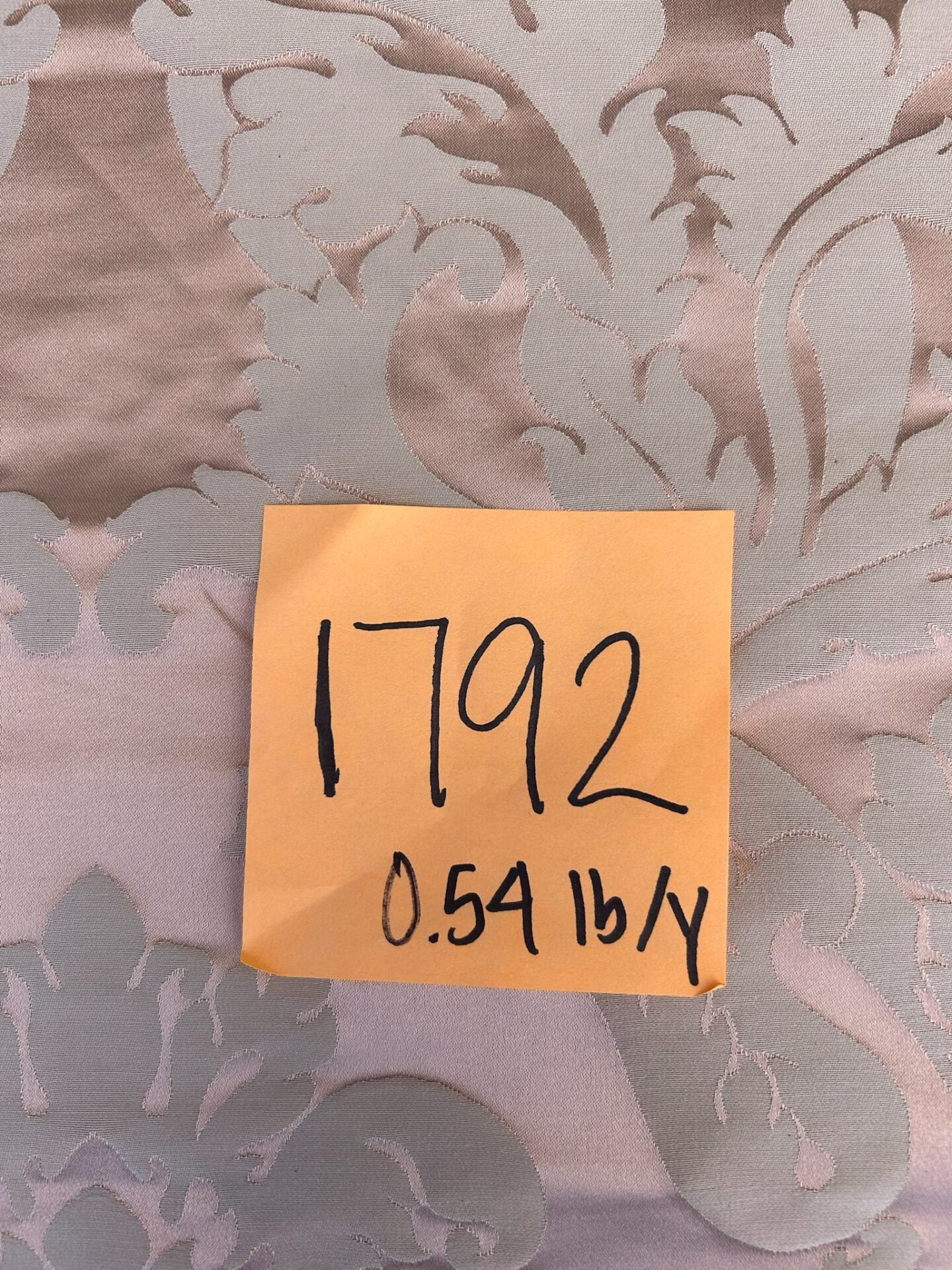 By yard Republica Silk Cotton Damask Renaissance Classy Pink Coral MSRP USD 500+/yard