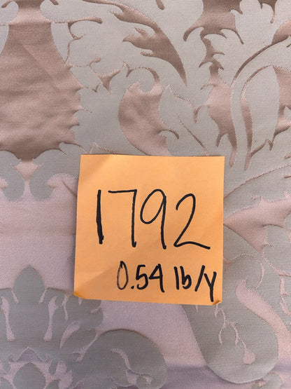 By yard Republica Silk Cotton Damask Renaissance Classy Pink Coral MSRP USD 500+/yard