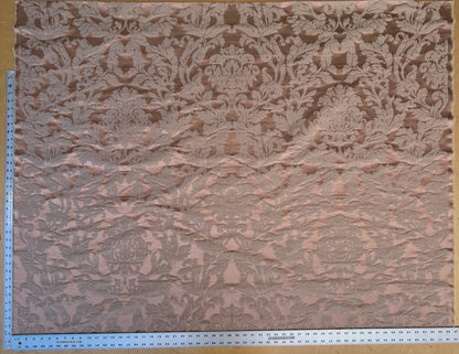 By yard Republica Silk Cotton Damask Renaissance Classy Pink Coral MSRP USD 500+/yard