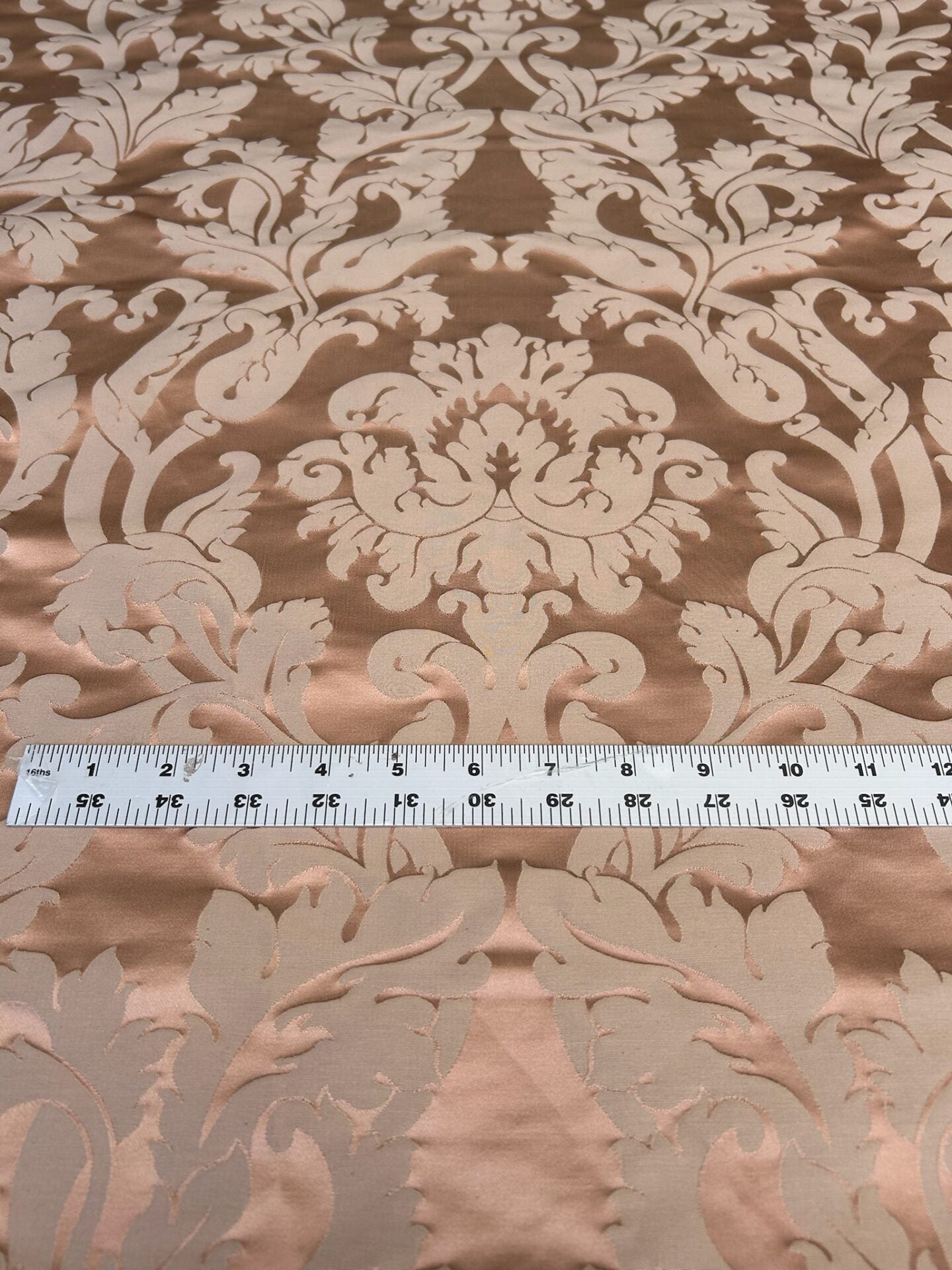 By yard Republica Silk Cotton Damask Renaissance Classy Pink Coral MSRP USD 500+/yard