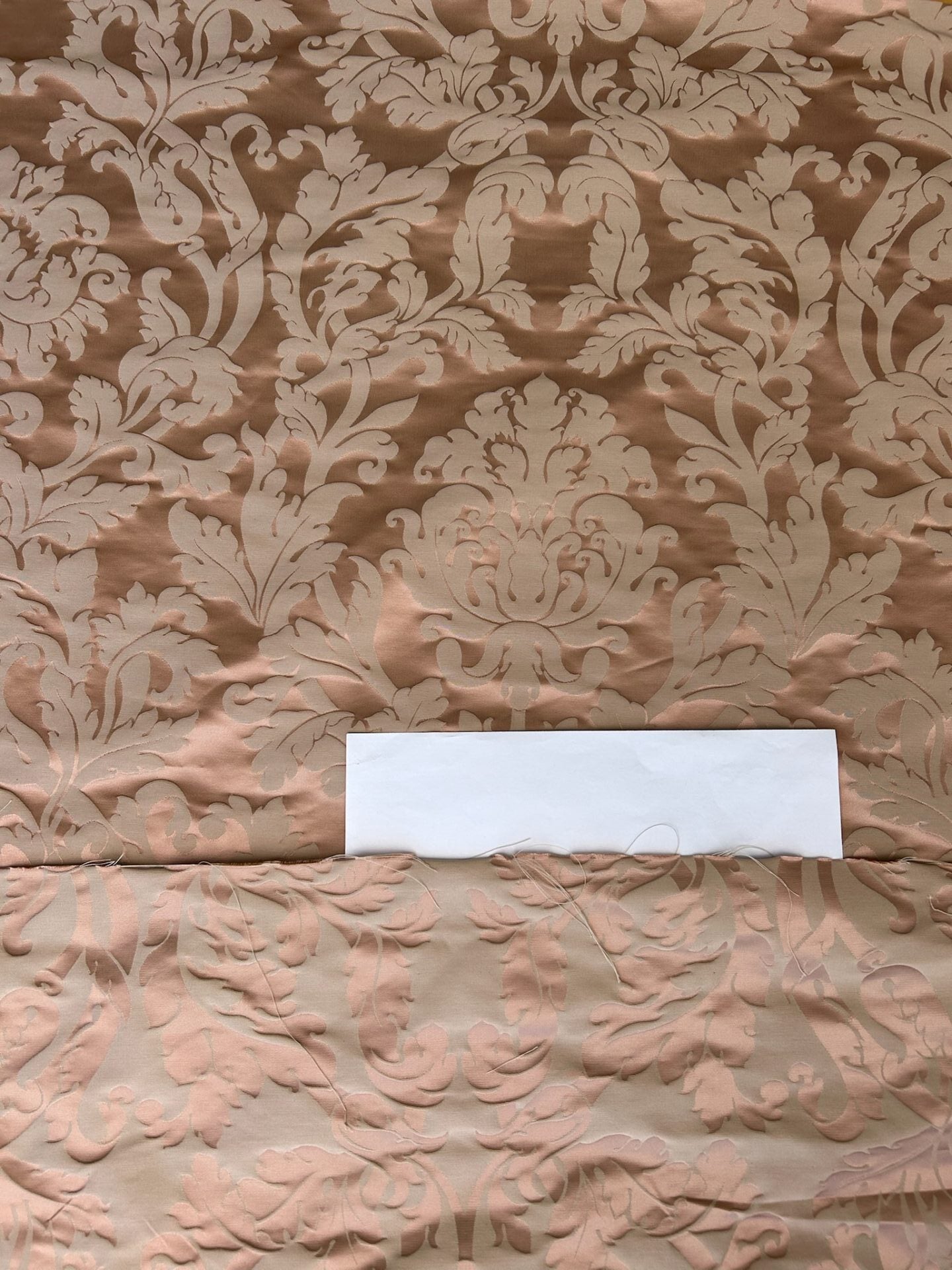 By yard Republica Silk Cotton Damask Renaissance Classy Pink Coral MSRP USD 500+/yard