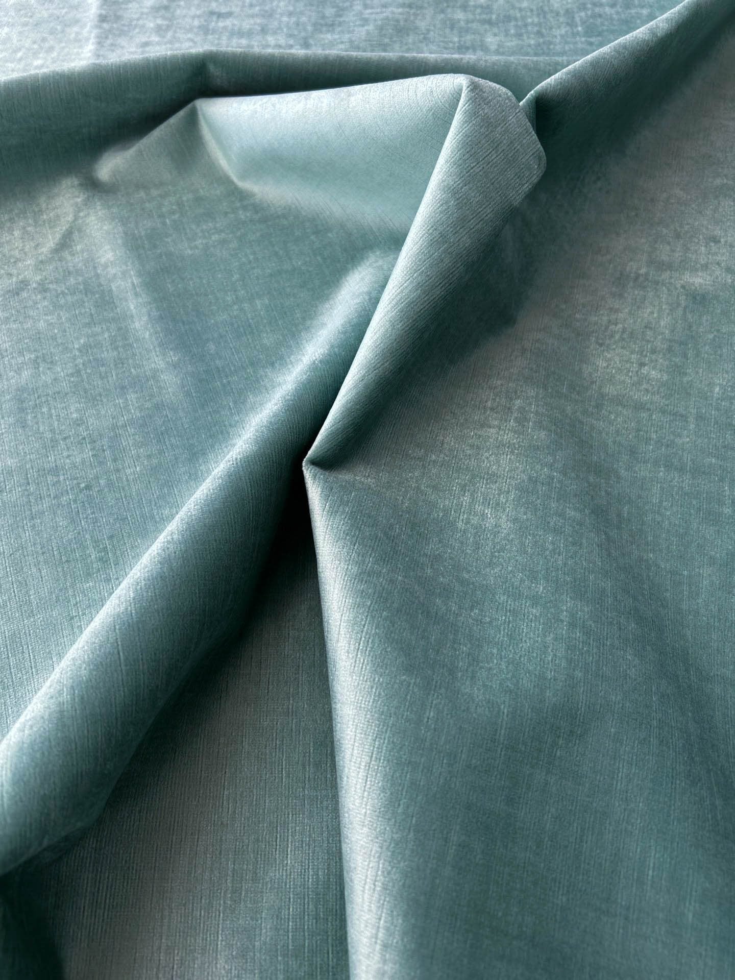 By Yard History Velvet Turquoise Blue Aqua Green Silky MSRP USD325