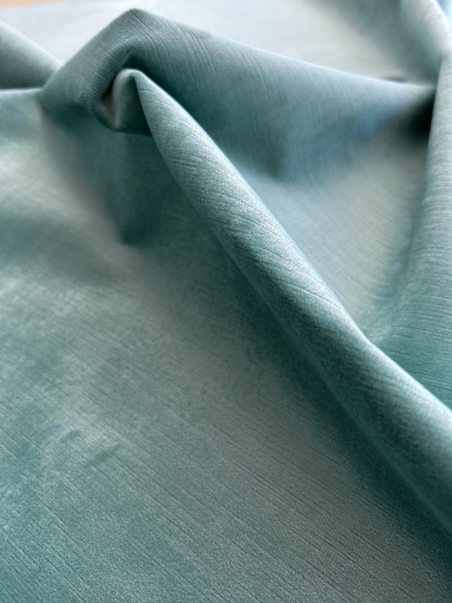 By Yard History Velvet Turquoise Blue Aqua Green Silky MSRP USD325