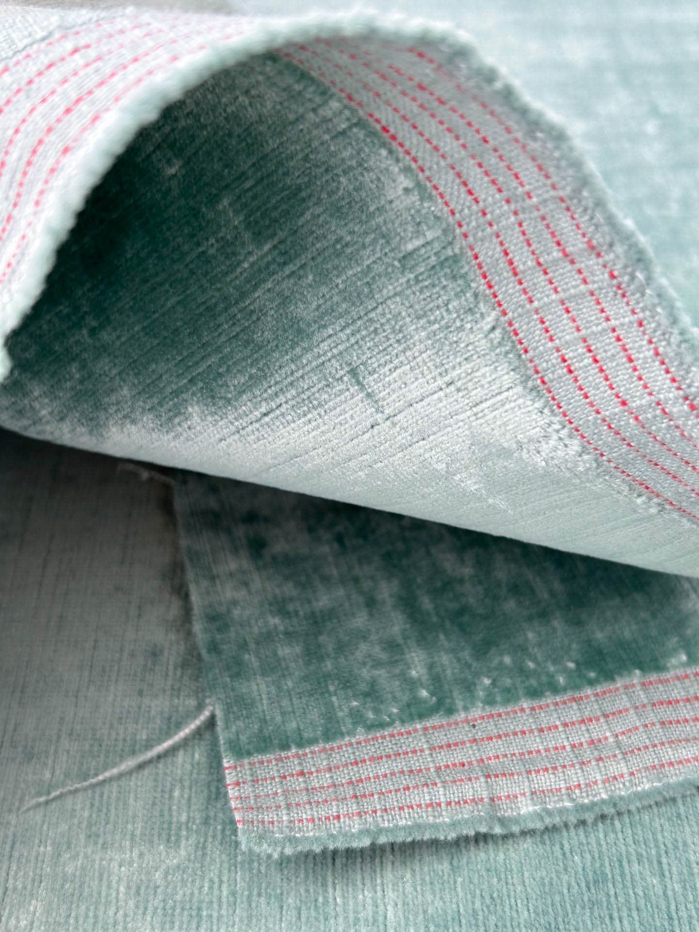 By Yard History Velvet Turquoise Blue Aqua Green Silky MSRP USD325