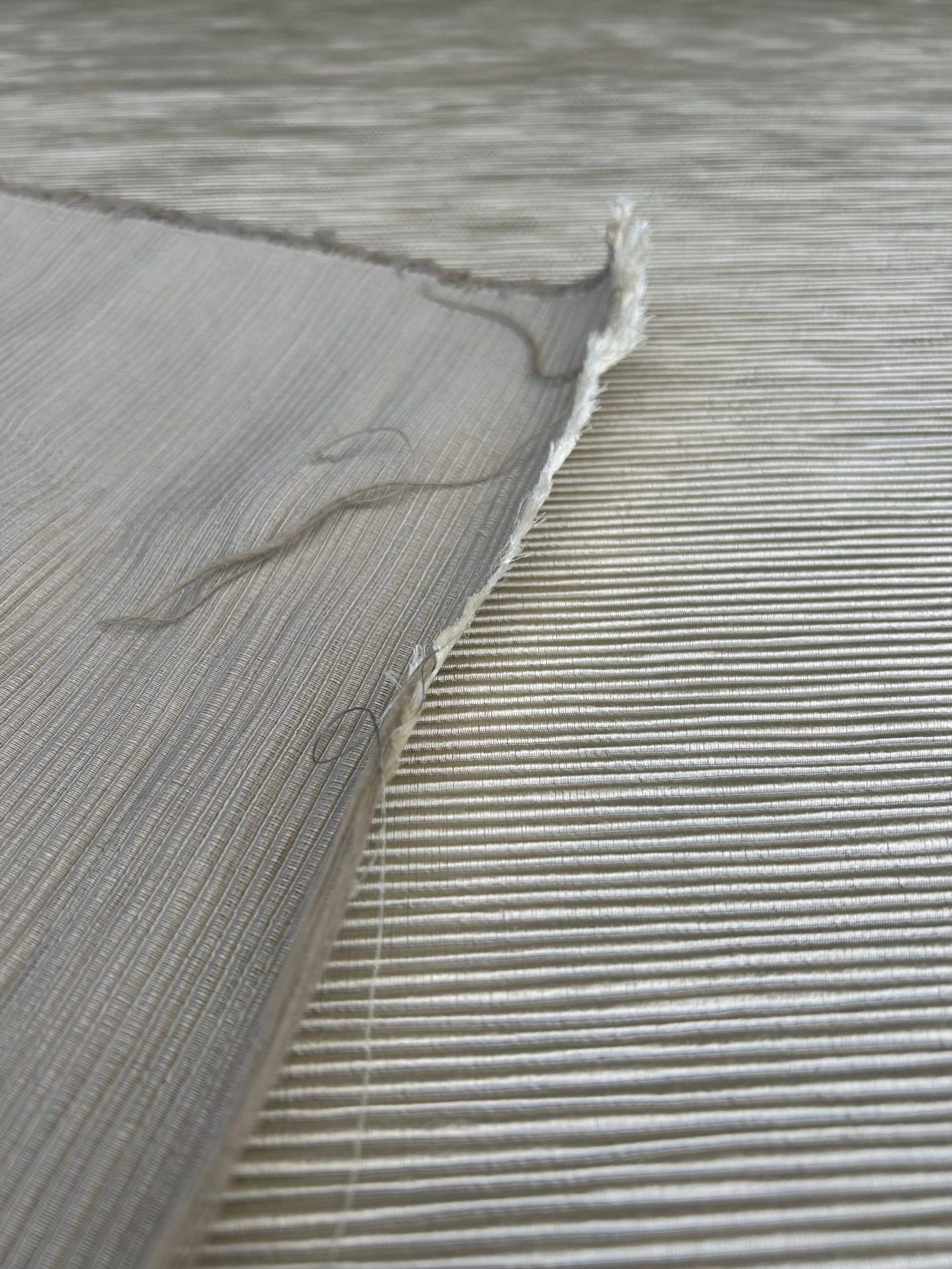 By yard Tapestry Silk Ottoman Wide Ribbed Silver Grey MSRP USD 600+/Yard