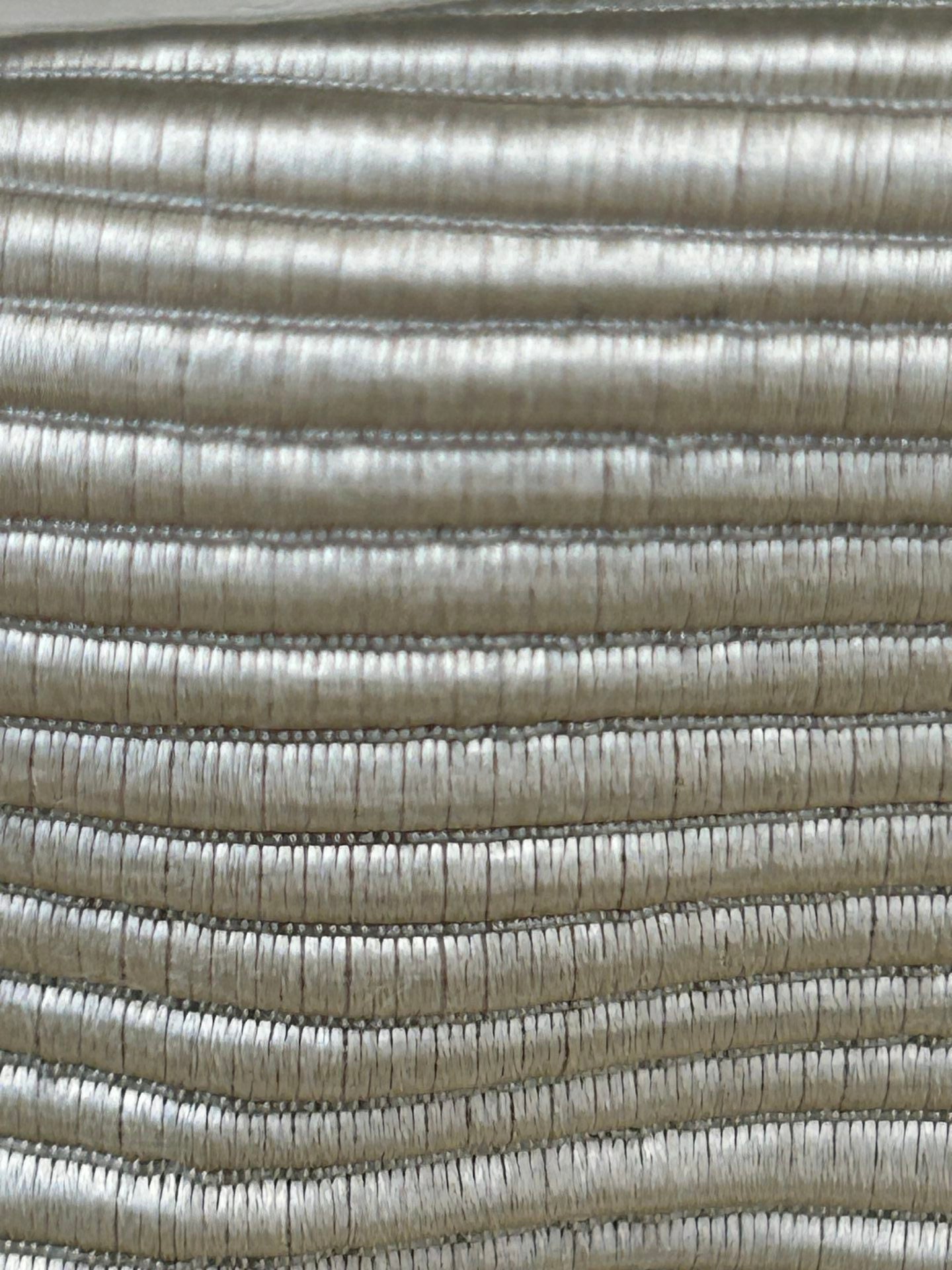 By yard Tapestry Silk Ottoman Wide Ribbed Silver Grey MSRP USD 600+/Yard