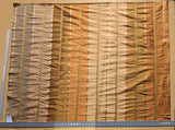 Scalamandre Arnett Cognac Brown Gold Silk Taffeta Embroidery Stripe MSRP USD250/y