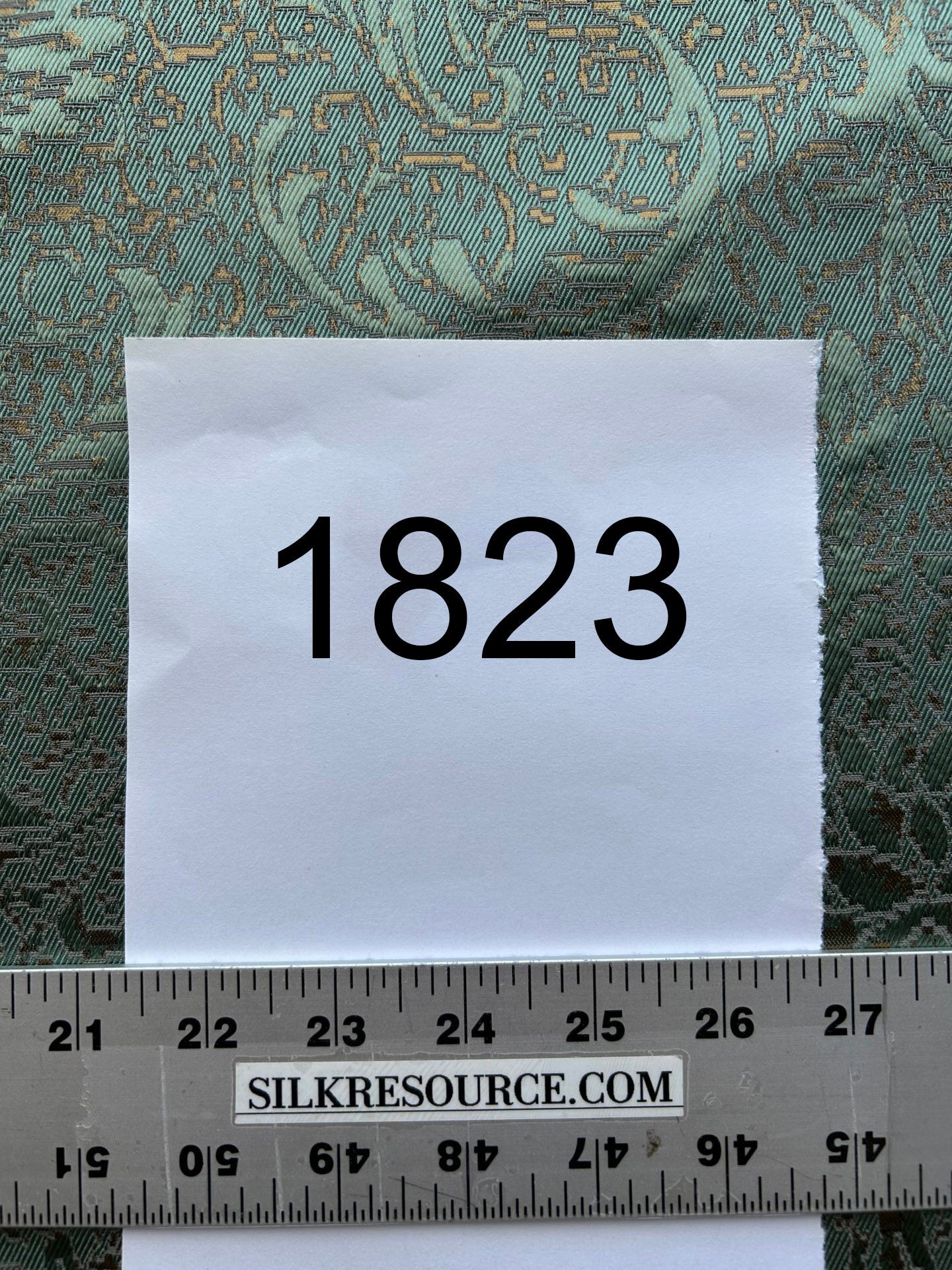 By yard Boboli Garden Silk Damask Italian Deep Teal Blue Green Gold Metallic MSRP USD 568/yard