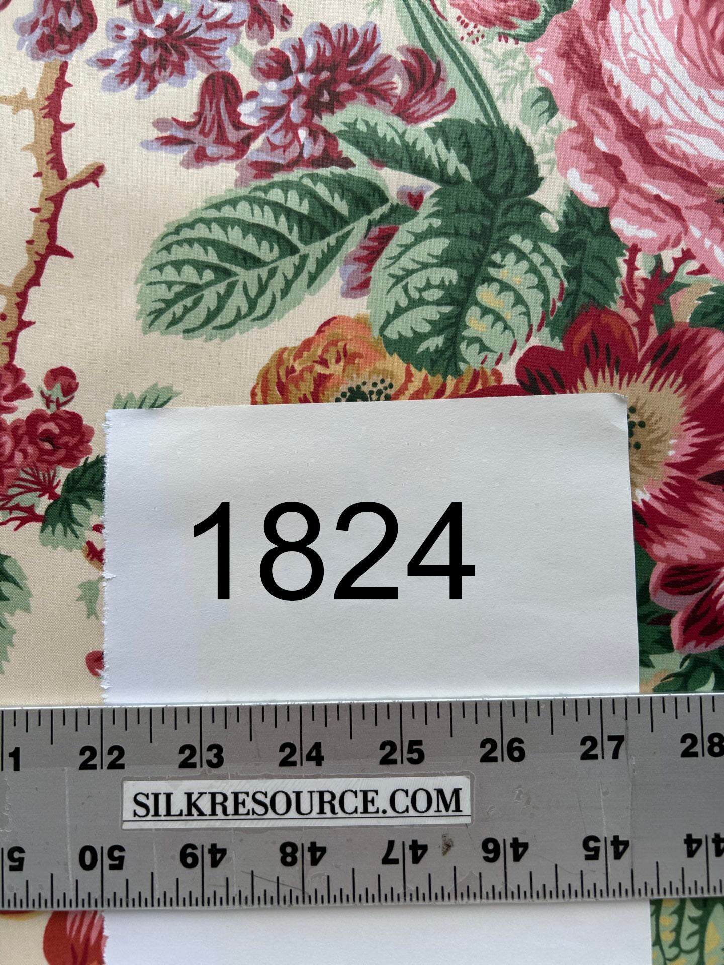 Claire Austin English Cottage Climbing Rose Bluebell Chintz Rose print in Blush Pink English 100% Cotton MSRP USD 355/Y