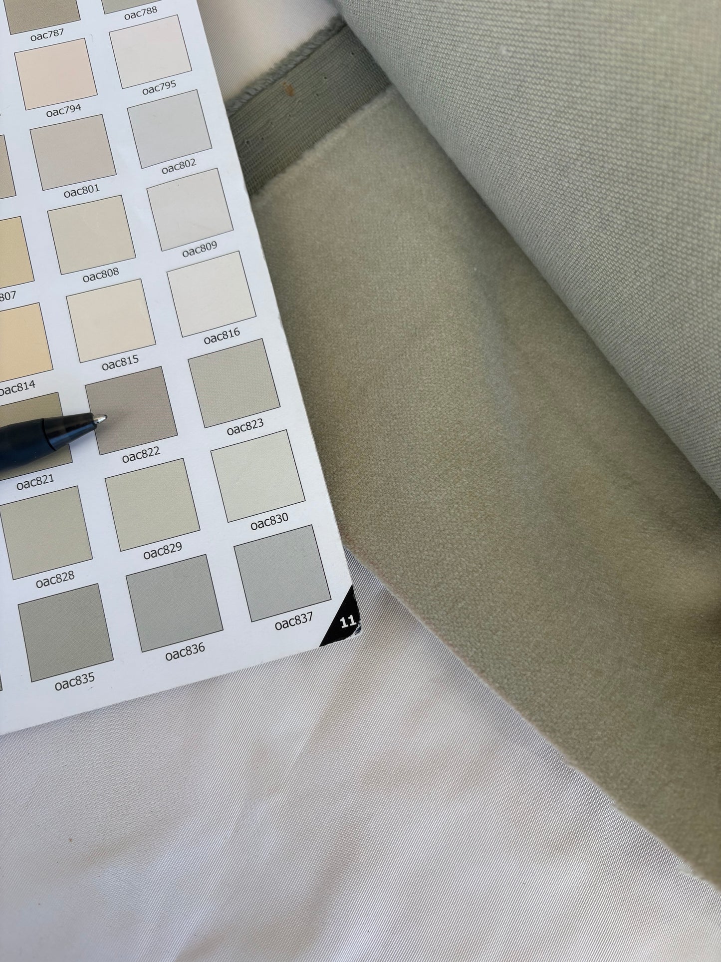 Mongolian steppe Wool Cashmere Blend Gray Palest Green Velvet Solid MSRP USD 824/yard - By The Yard
