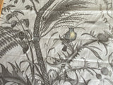 Brunschwig & Fils Bird and Thistle Print Grey on Pale cream -By The Yard - MSRP USD 348/y