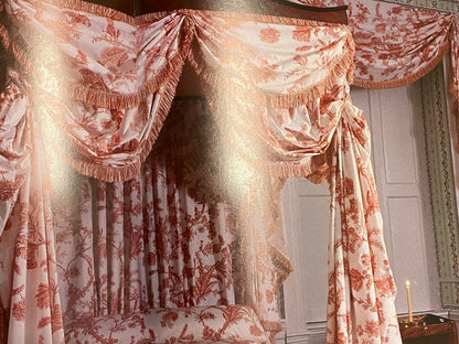 By Yd Scalamandre Grey Watkins Languedoc Charcoal Black White Botanic Fern and Thistle Southern France Toile Circa 1790 MSRP USD 364/y