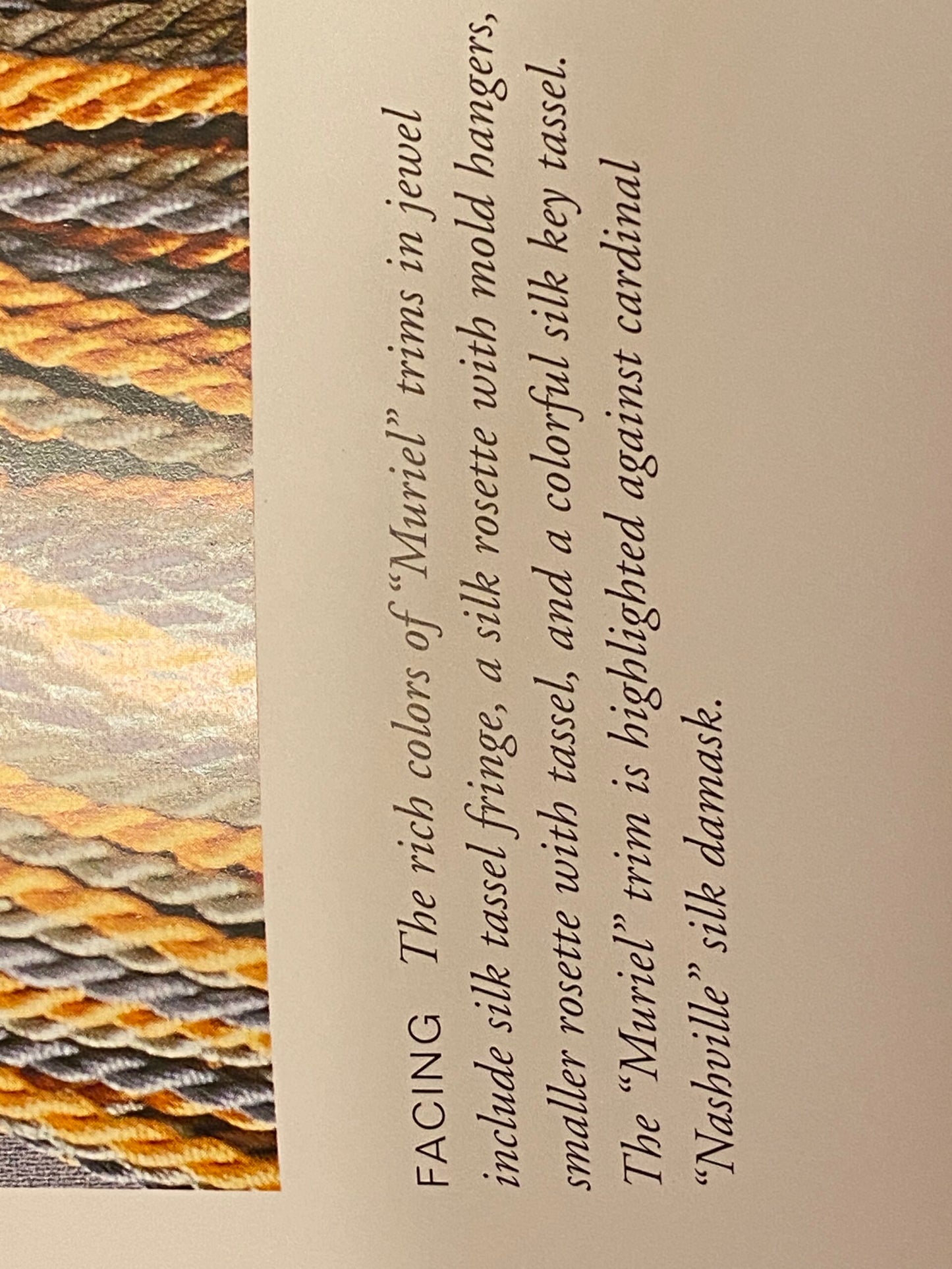 By Yard Scalamandre Muriel Silk Tassel Fringe Red Gold Green MSRP USD 159/Y