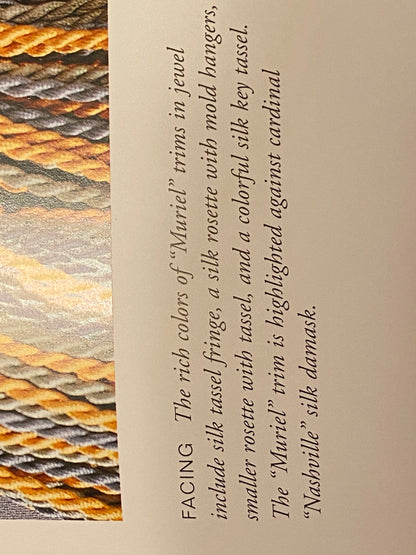 By Yard Scalamandre Muriel Silk Tassel Fringe Red Gold Green MSRP USD 159/Y