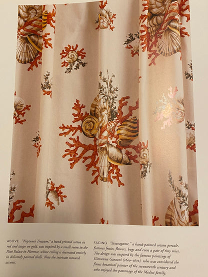 Scalamandre Neptune's Treasure Seashell Nautical Conch Scallop Nautilus Taupe Beige MSRP USD 259/y