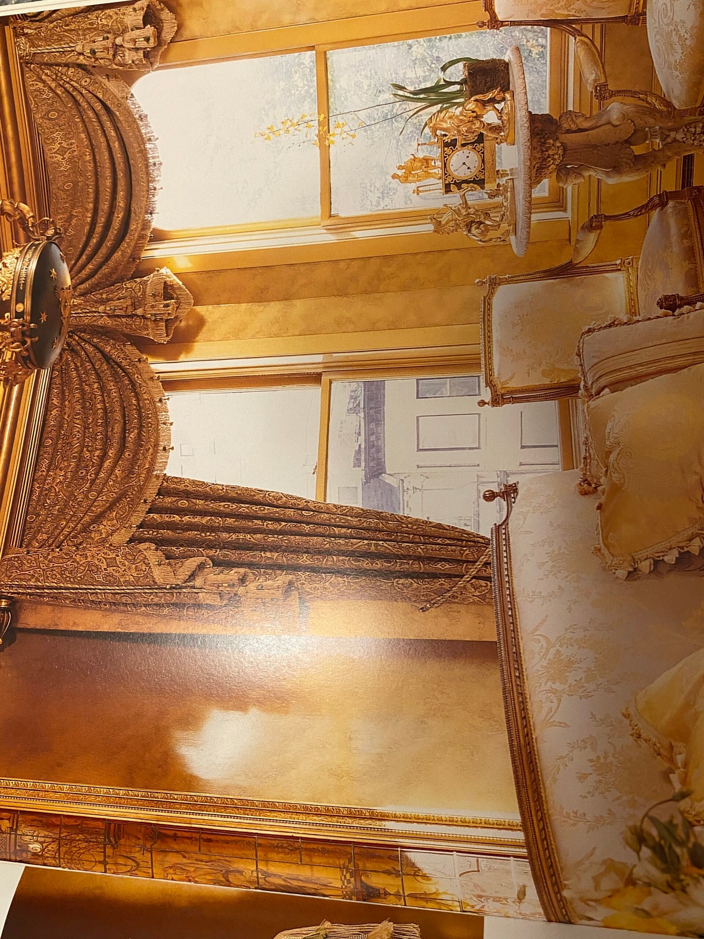 Scalamandre Louis Xvi MSRP USD 686/Y Neoclassical Hunting Hound Deer Birds Silk Lampas Cream Gold 1.1y