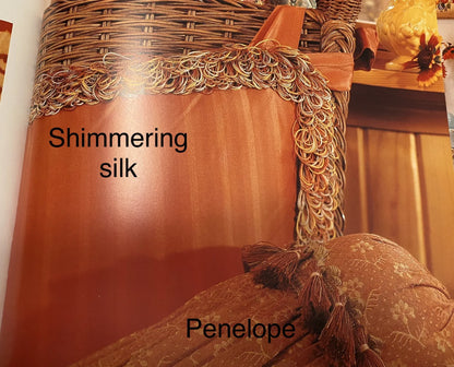 by yard Scalamandre Shimmer Silk 100% Silk Taffeta Blue Grey Cream White Silk Taffeta Stripe MSRP USD192/y