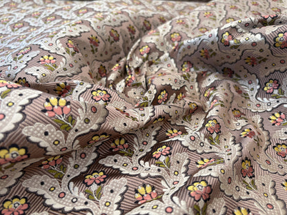 Special Order Scalamandre Tassinari & Chatel Royal Danceny Bois de Rose Brown Floral Historic Silk MSRP USD2960/y