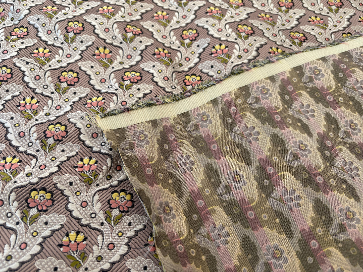 Special Order Scalamandre Tassinari & Chatel Royal Danceny Bois de Rose Brown Floral Historic Silk MSRP USD2960/y