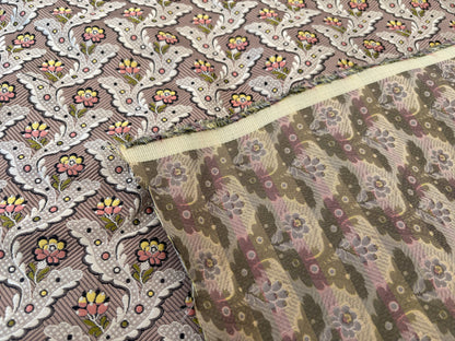 Special Order Scalamandre Tassinari & Chatel Royal Danceny Bois de Rose Brown Floral Historic Silk MSRP USD2960/y