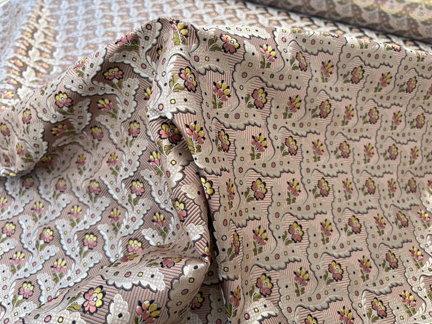 Special Order Scalamandre Tassinari & Chatel Royal Danceny Bois de Rose Brown Floral Historic Silk MSRP USD2960/y