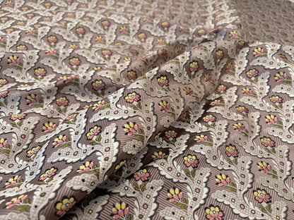 Special Order Scalamandre Tassinari & Chatel Royal Danceny Bois de Rose Brown Floral Historic Silk MSRP USD2960/y