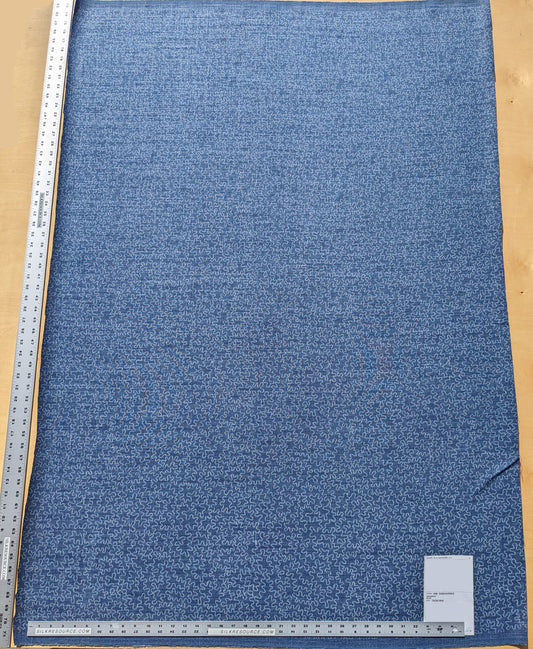 Scalamandre Squiggle Blue Abstract Linen Laser Light Print Texture Heavy MSRP USD186/y