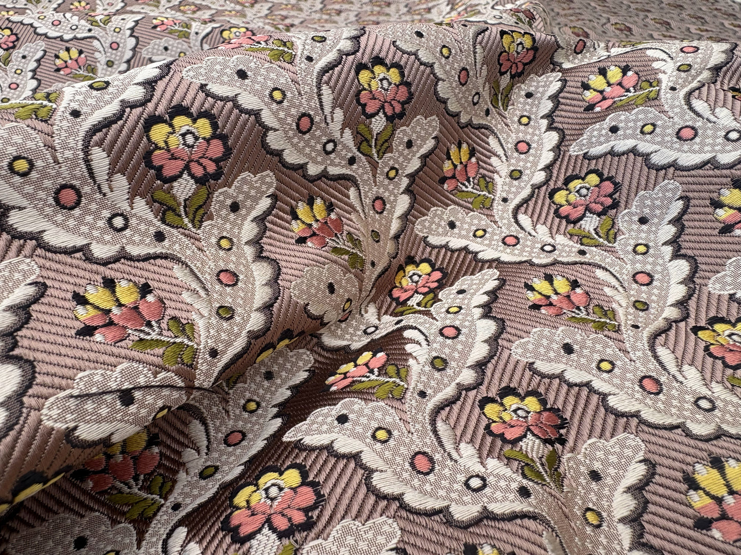 Special Order Scalamandre Tassinari & Chatel Royal Danceny Bois de Rose Brown Floral Historic Silk MSRP USD2960/y