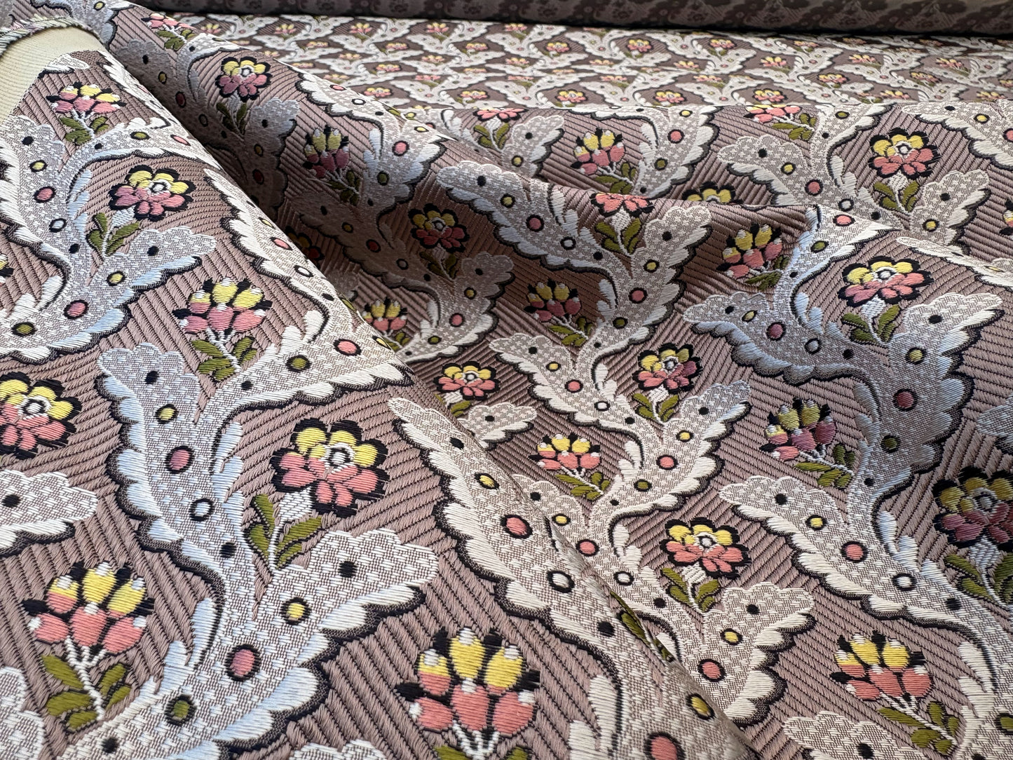 Special Order Scalamandre Tassinari & Chatel Royal Danceny Bois de Rose Brown Floral Historic Silk MSRP USD2960/y