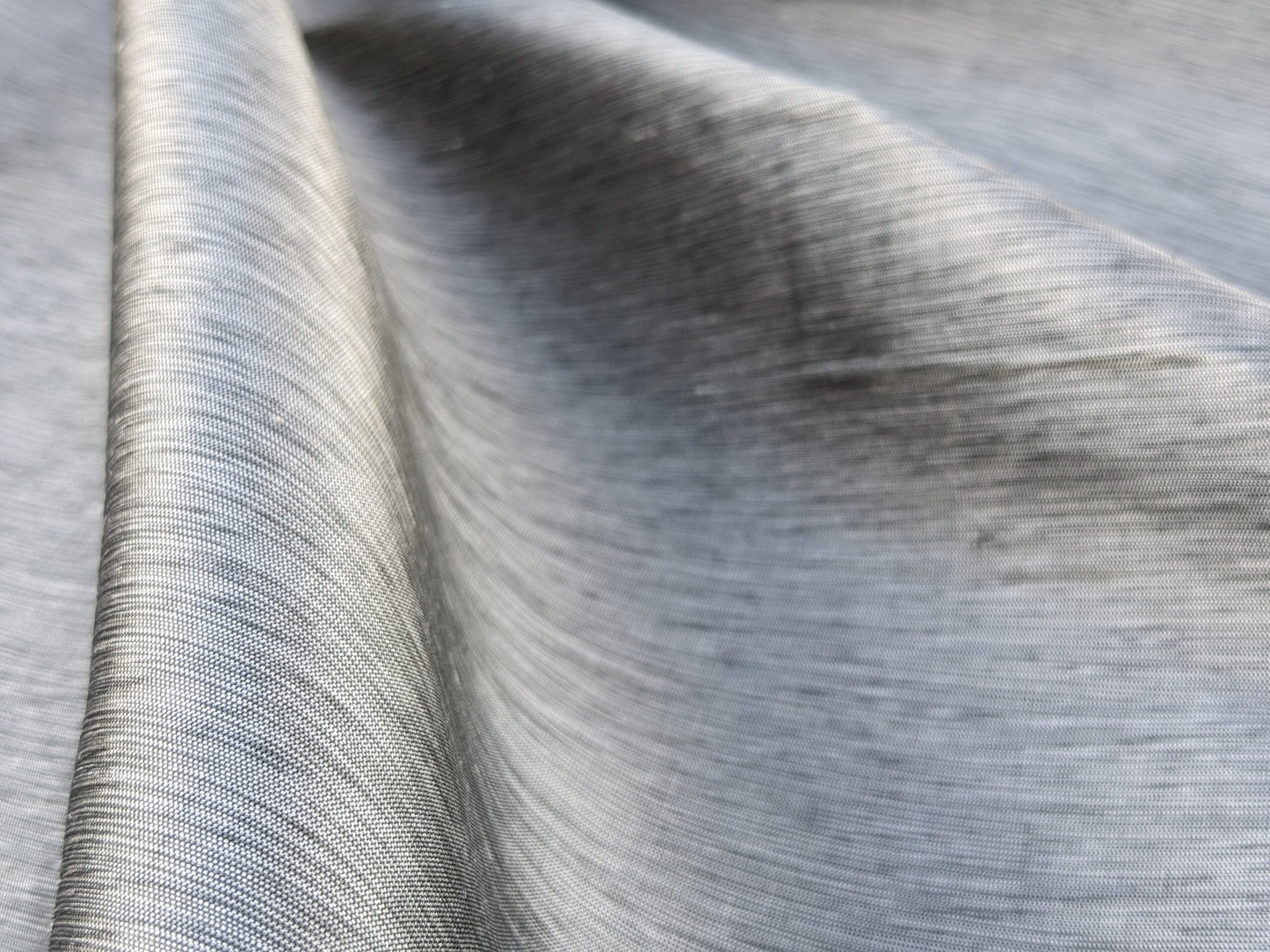 Scalamandre Diffusion Taffeta Steel Silver Grey Iridescent Silk Taffeta Texture MSRP USD294/y