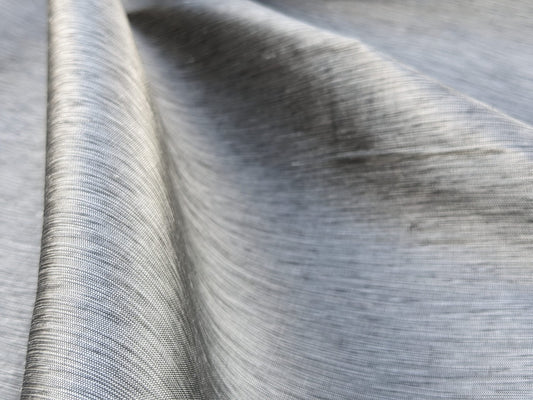 Scalamandre Diffusion Taffeta Steel Silver Grey Iridescent Silk Taffeta Texture MSRP USD294/y