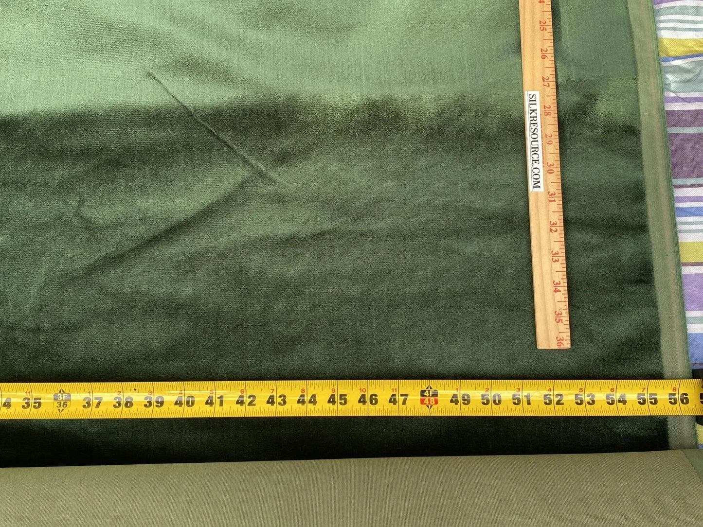 King's Silk Velvet Deep Emerald Green Heavy Duty! Highest Quality MSRP USD 700+/Y