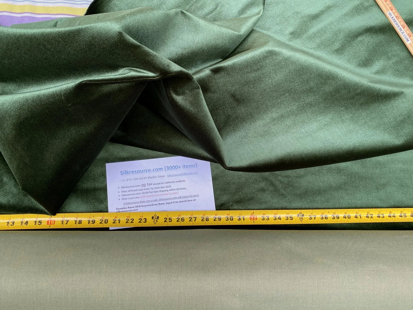 King's Silk Velvet Deep Emerald Green Heavy Duty! Highest Quality MSRP USD 700+/Y