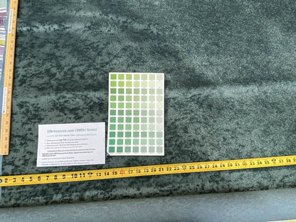 Mohair & Silk Velvet Seaweed Texture In Deep Seagreen Blue! Heavy Duty MSRP USD 1000+/Y