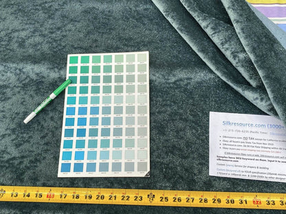 Mohair & Silk Velvet Seaweed Texture In Deep Seagreen Blue! Heavy Duty MSRP USD 1000+/Y