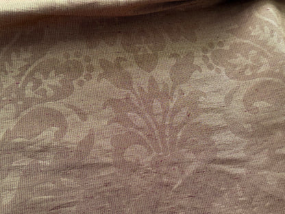 14 Berkbox39 Scalamandre Silk linen damask Alexandrine Gold Plum Red