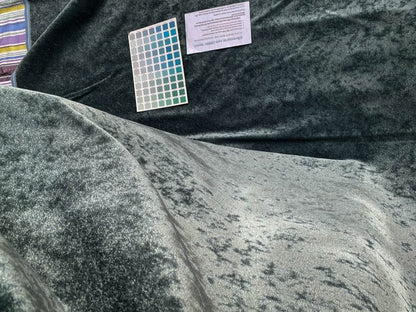 Mohair & Silk Velvet Seaweed Texture In Deep Seagreen Blue! Heavy Duty MSRP USD 1000+/Y